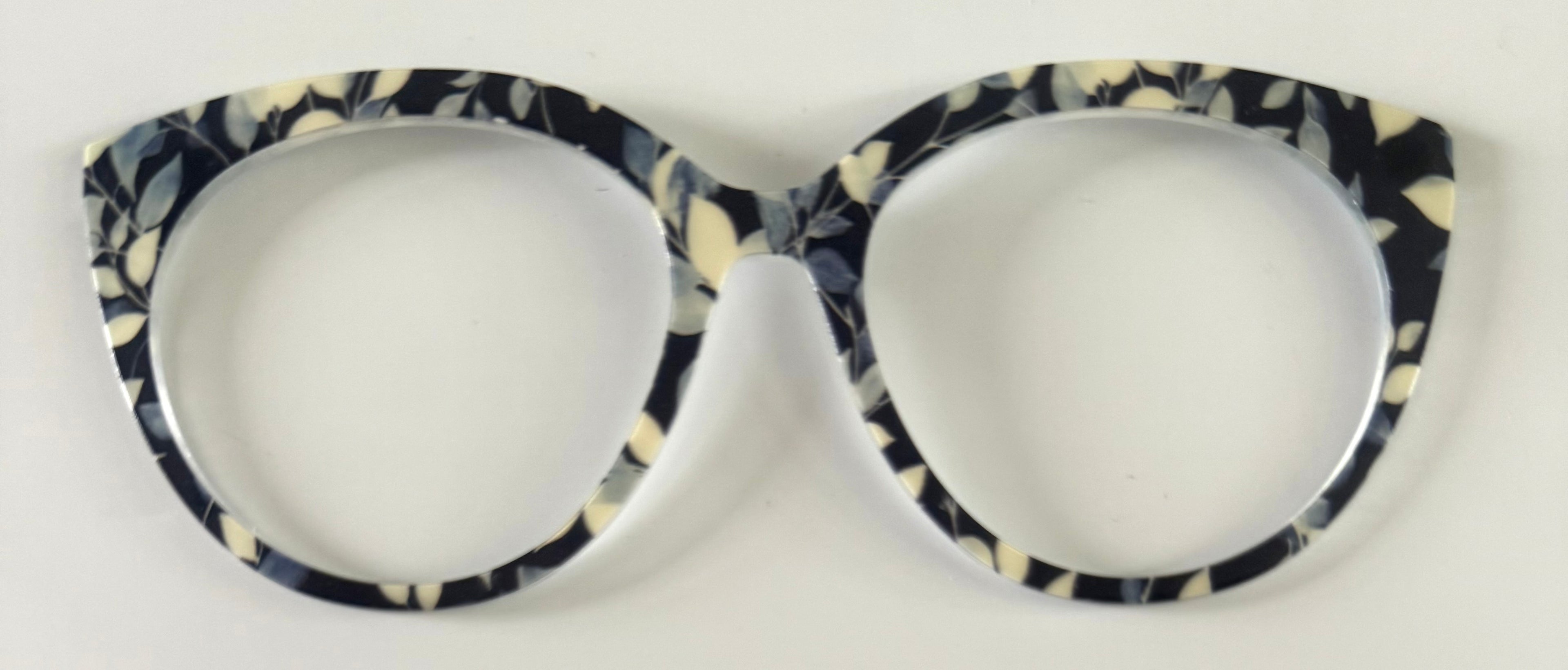 PAIR Zuri Topper; blue and ivory flowers on navy