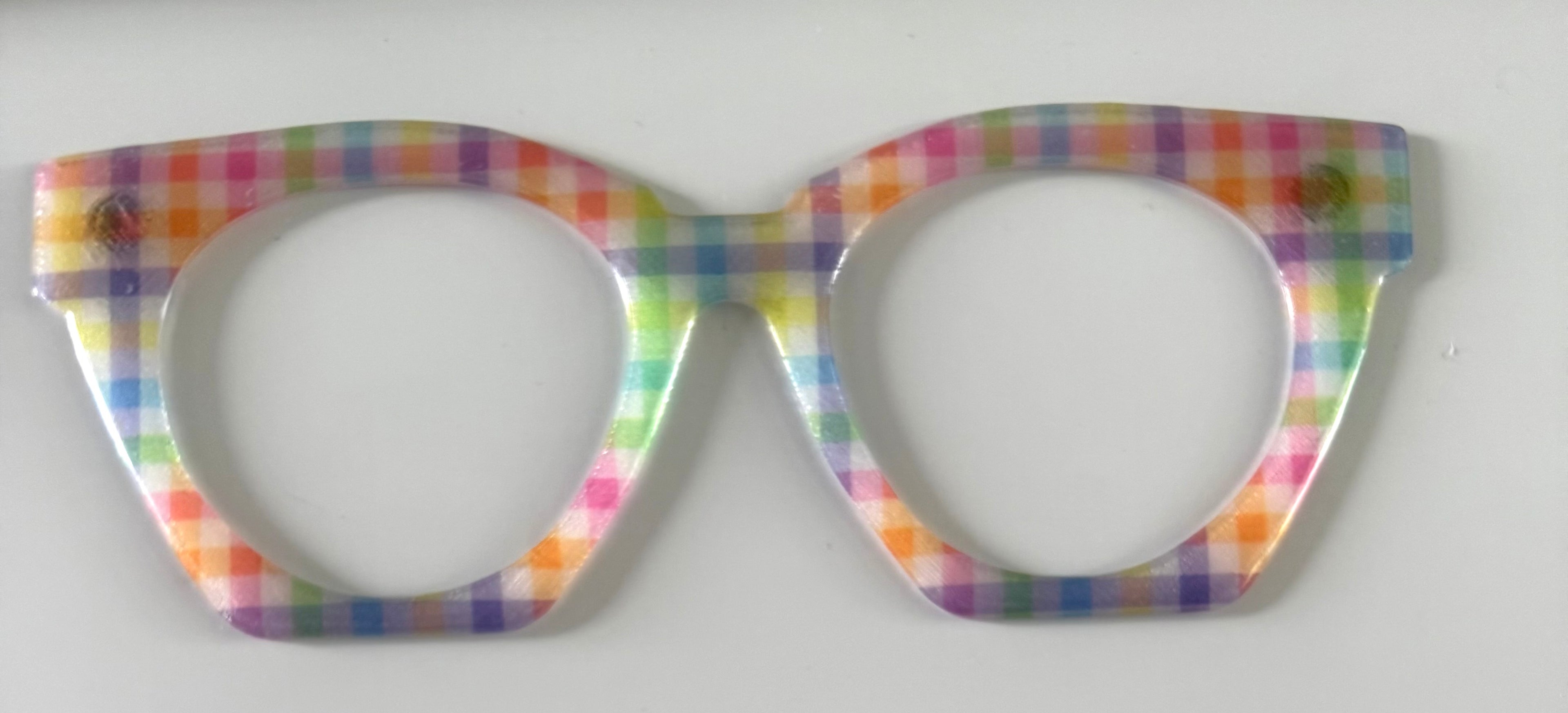 Zuri Case Topper; Busy Bee; rainbow pastel plaid