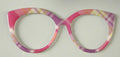 Zuri Topper; pink and purple plaid