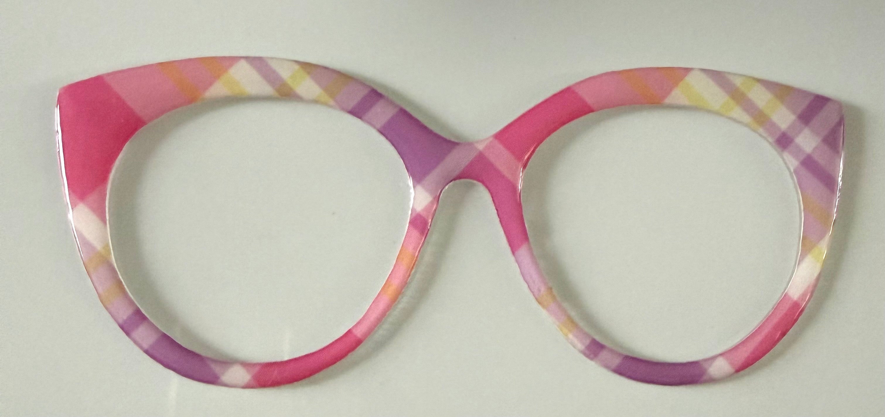 Zuri Topper; pink and purple plaid