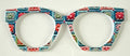 Zuri Case Topper; multicolored geometric pattern with flowers