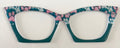 Wanda Topper; hybrid; pink and white paw prints with glitter/teal split