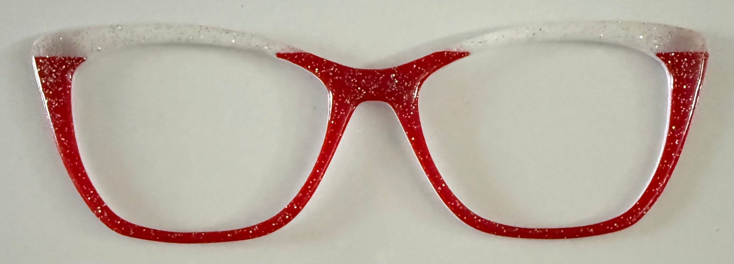 Wanda Topper; white and red shimmer