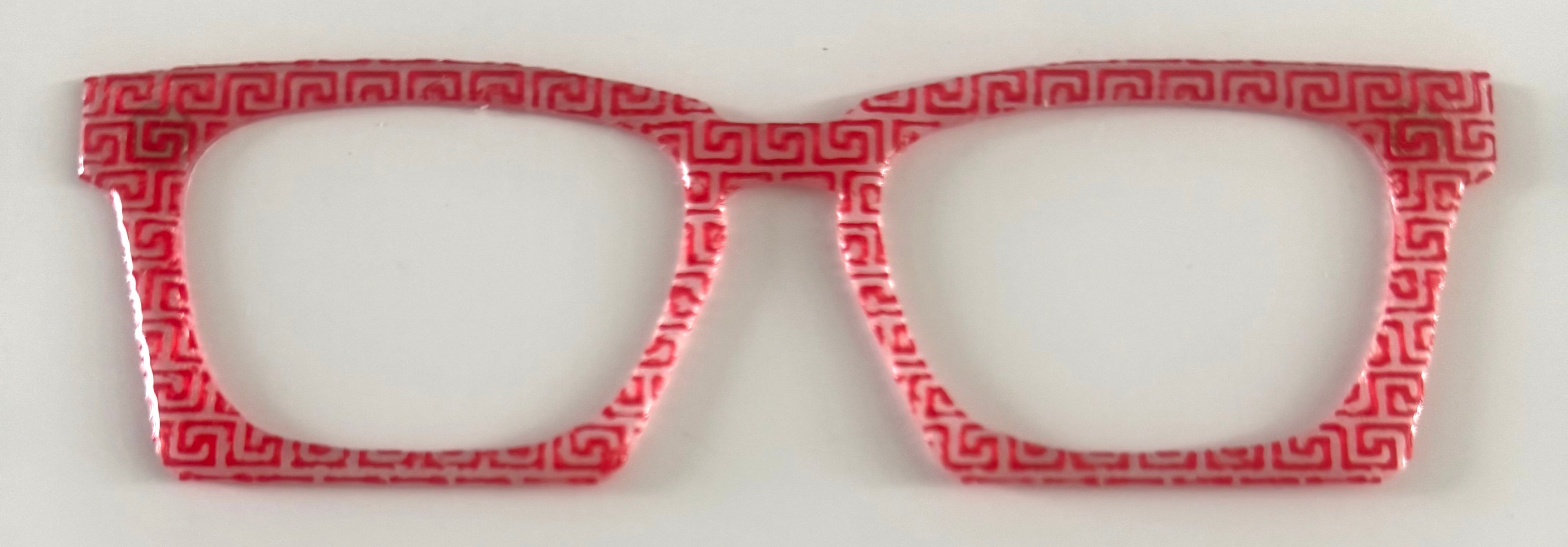 Casper Case Topper; Busy Bee; red geometric design