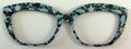 Wanzuri Topper; blue sea turtles in black