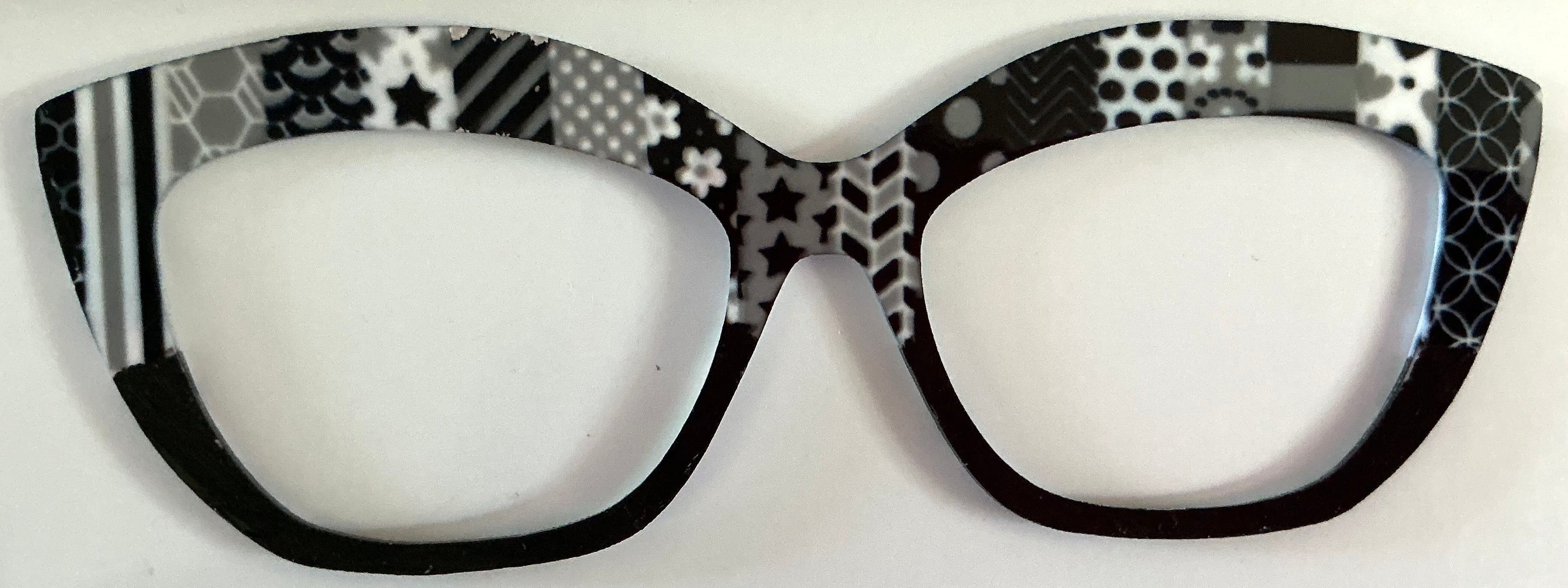 Wanzuri Topper; gray and black striped designs to black split