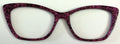 Wanda Topper; black swirls on plum