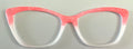Wanda Topper; coral shimmer/white