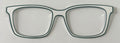 Kirby Topper; Lea’s Metal Treasures; white with green outline; thick