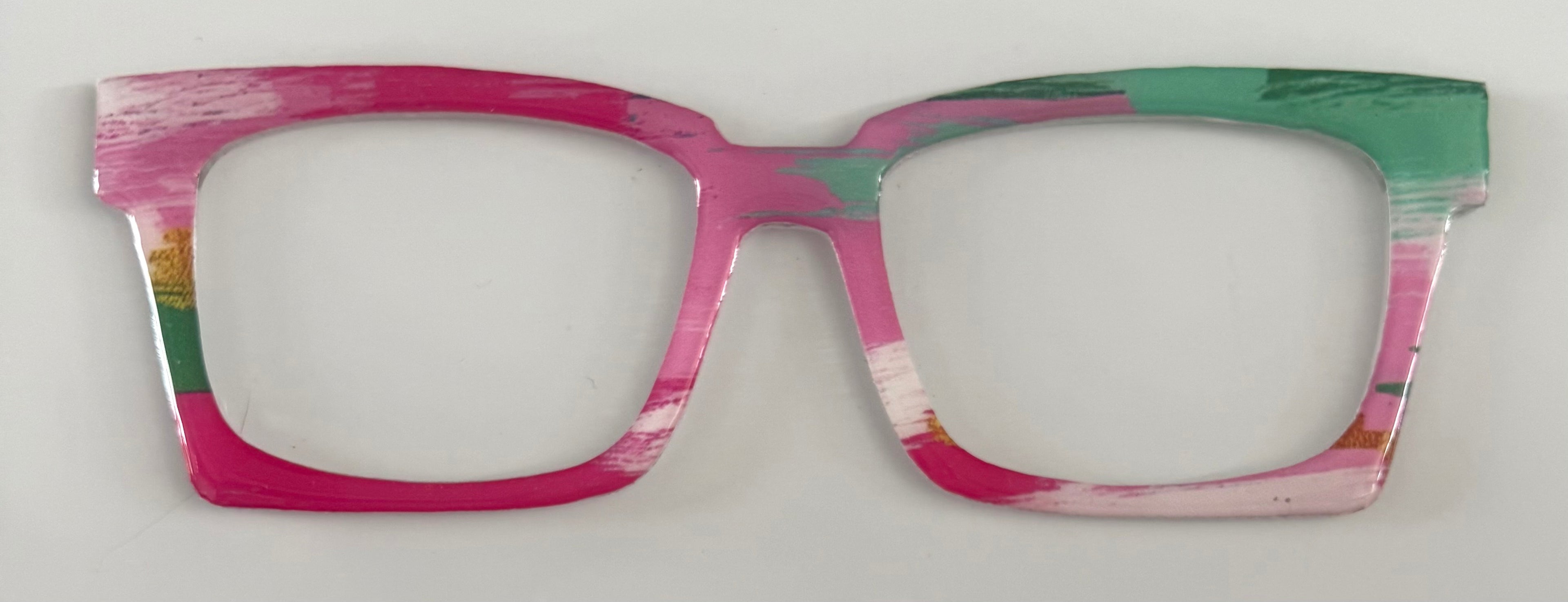 Kirby Case Topper; Busy Bee; pink/green/cream brushstrokes
