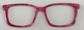 Kirby Topper; pink and red staggered stripes with glitter