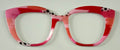 Murphy Topper; Busy Bee; hybrid; pink/orange/red/animal print brushstrokes