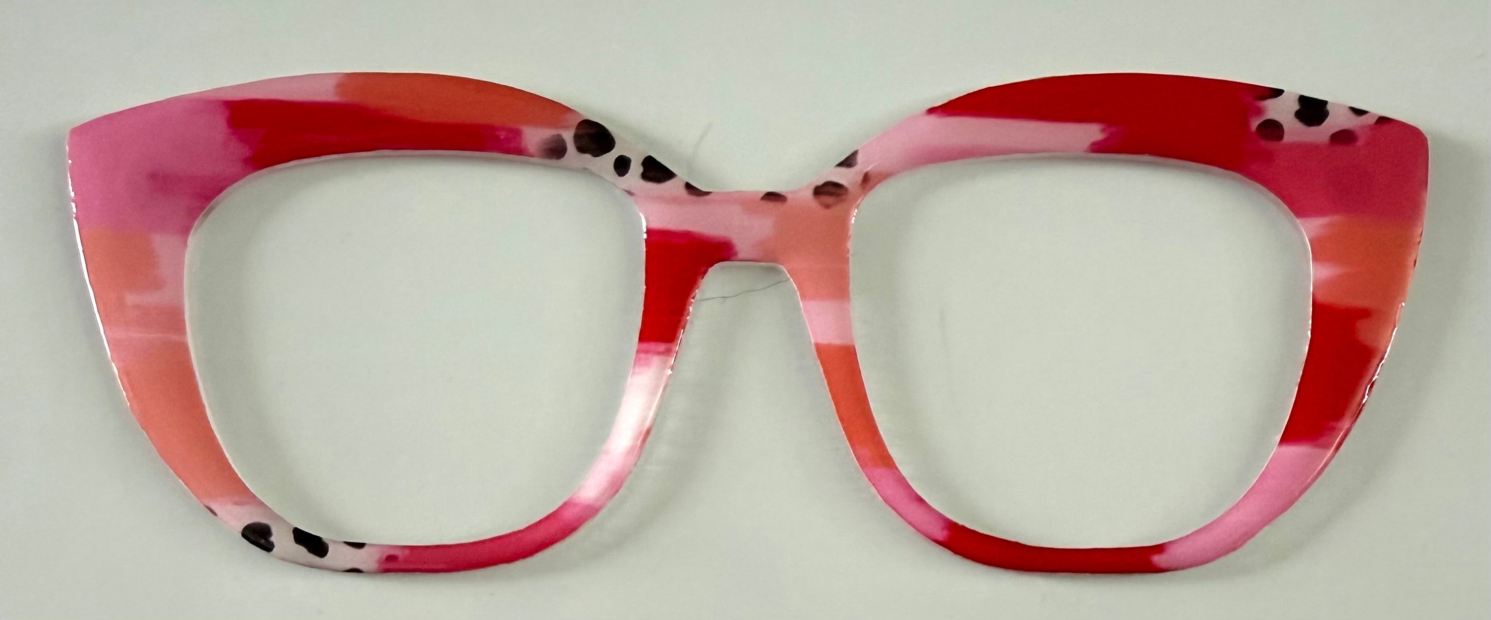Murphy Topper; Busy Bee; hybrid; pink/orange/red/animal print brushstrokes