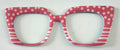 Murphy Topper; hybrid; white dots and stripes on pink