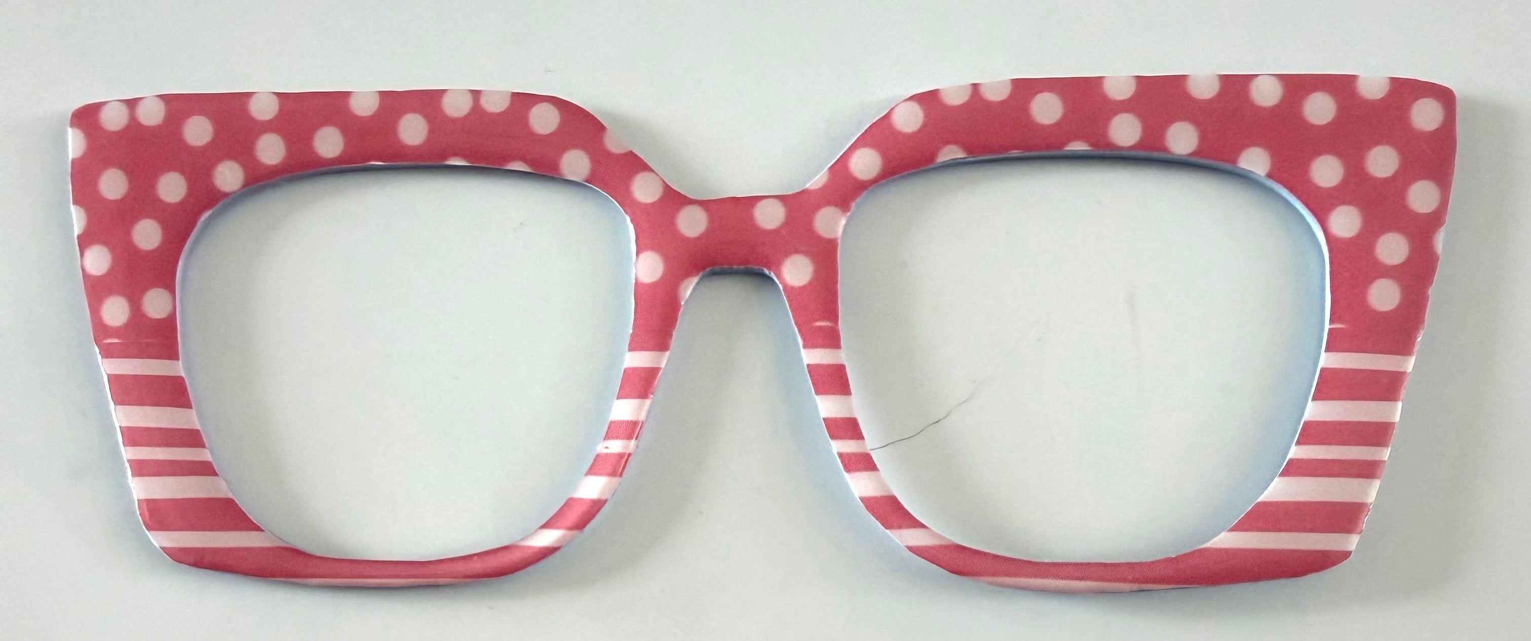 Murphy Topper; hybrid; white dots and stripes on pink