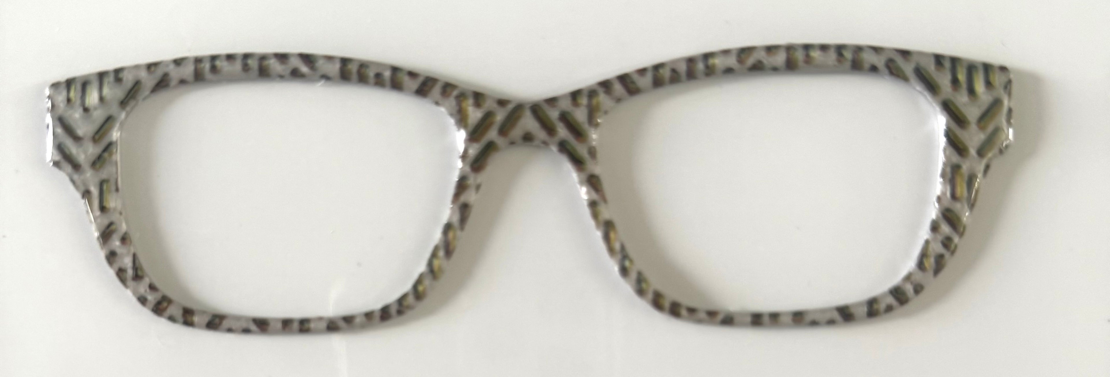 Finley Topper; Busy Bee; gold rods on light gray