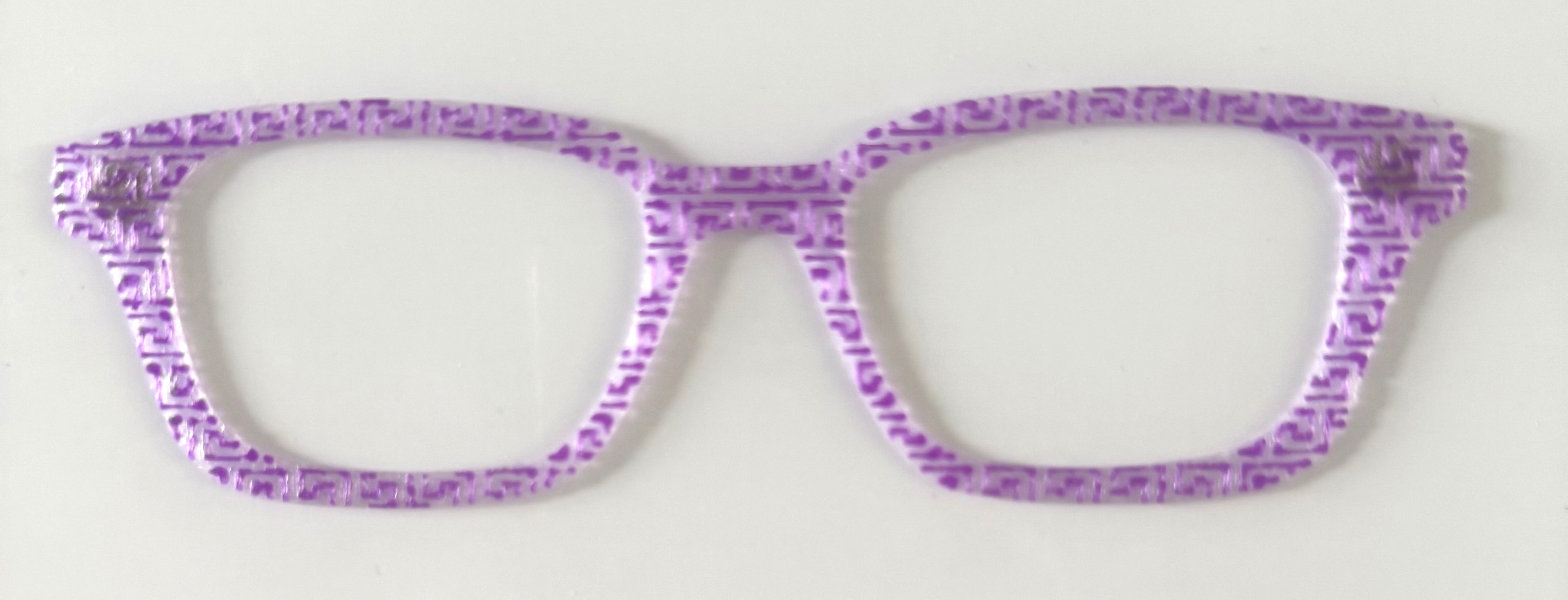 Finley Topper; Busy Bee; purple geometric pattern