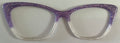 Wanda Topper; purple/white split glitter