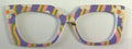Wanda Topper; hybrid; pastel diagonal stripes with daisies; **oops