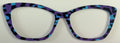 Wanda Topper; black, blue, purple cheetah print