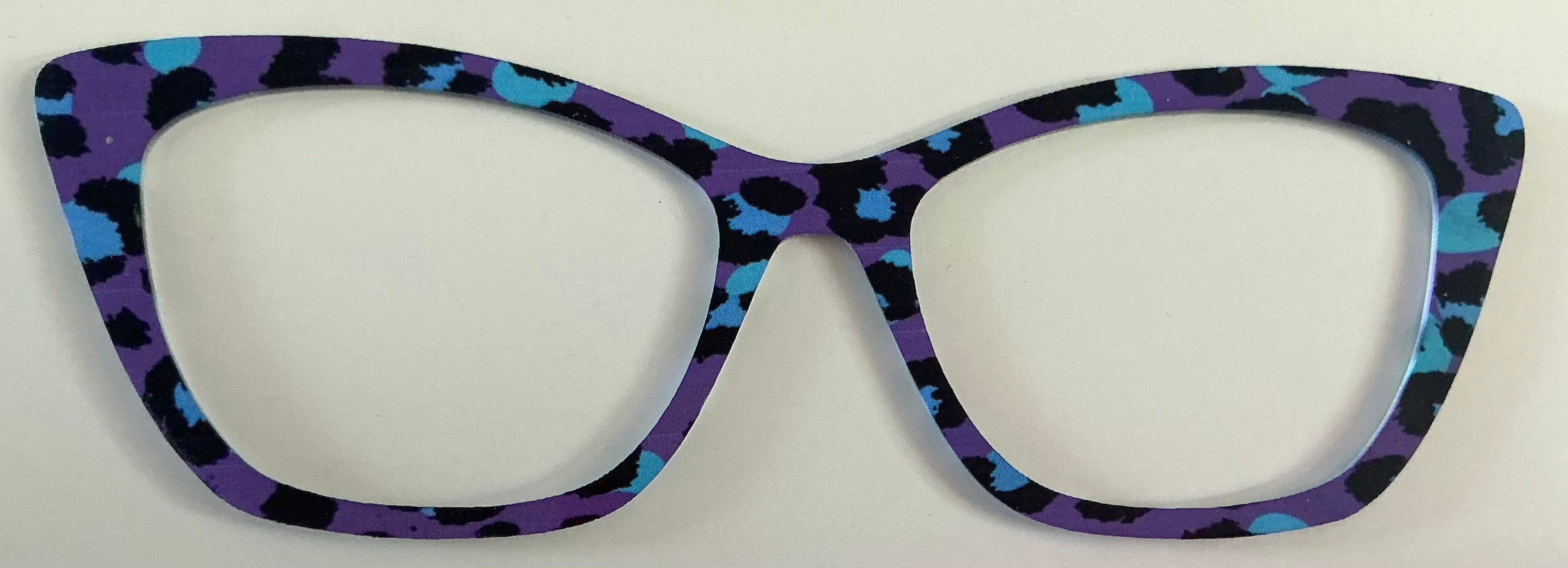 Wanda Topper; black, blue, purple cheetah print