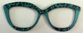 Wanzuri Topper; turquoise with black flowers and swirls