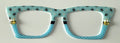 Drew Topper; Busy Bee; light blue bee/honeycomb split with embellishments