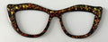 Harper Topper; Busy Bee; creator; orange and pink chunky glitter on black