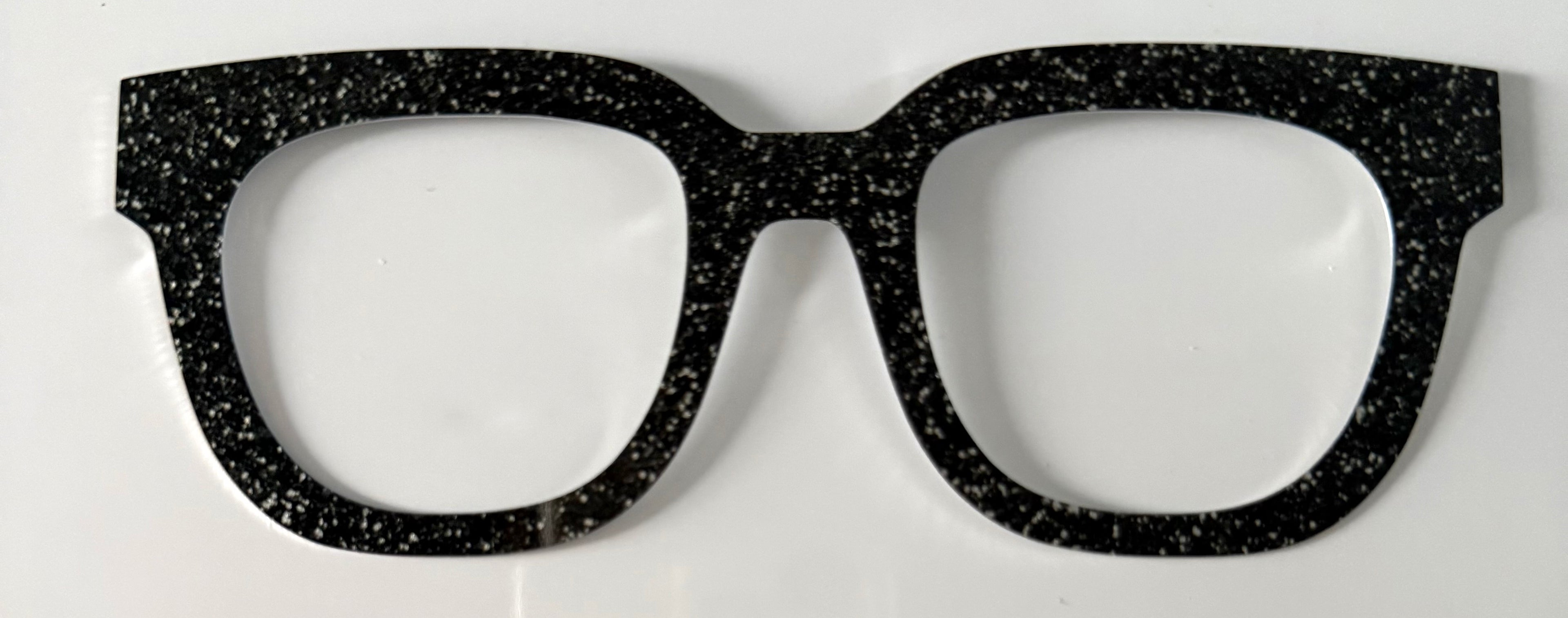 Murphy Topper; metal; black faux glitter