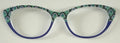 PAIR Ella Topper; leaves pattern/blue split