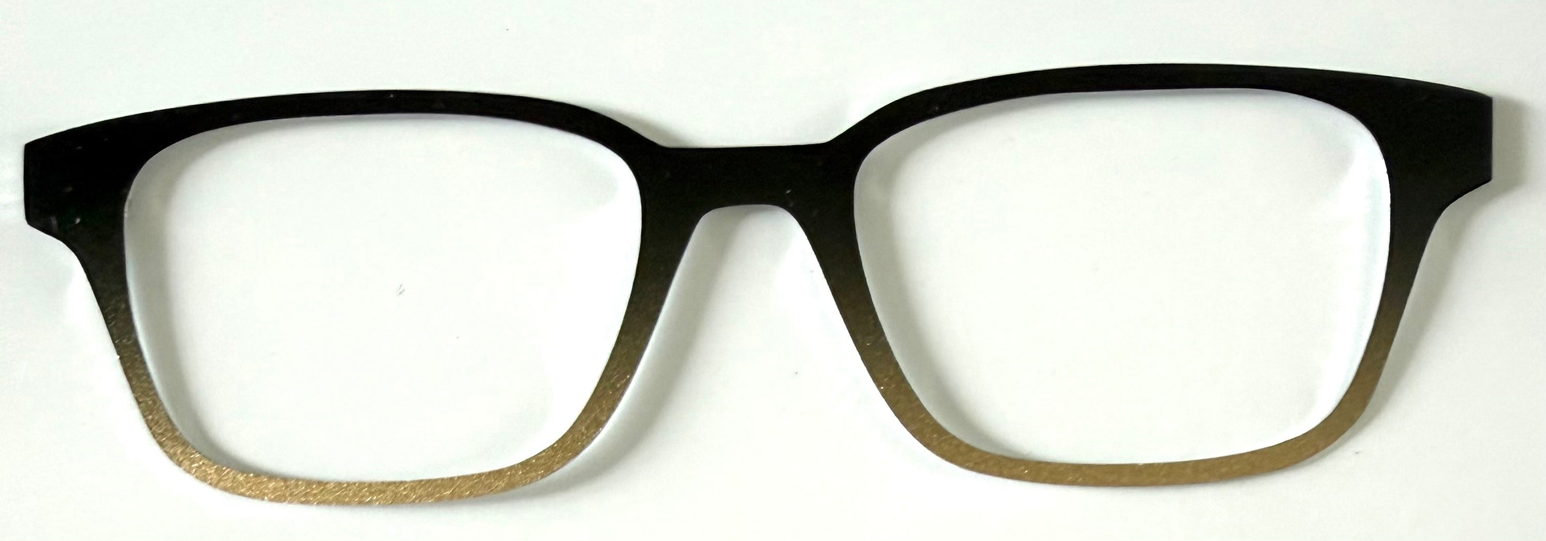Finley Topper; metal; black to gold gradient