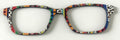 Finley Topper; multicolored squares and animal print