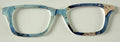Finley Topper; blue tones with gold accents