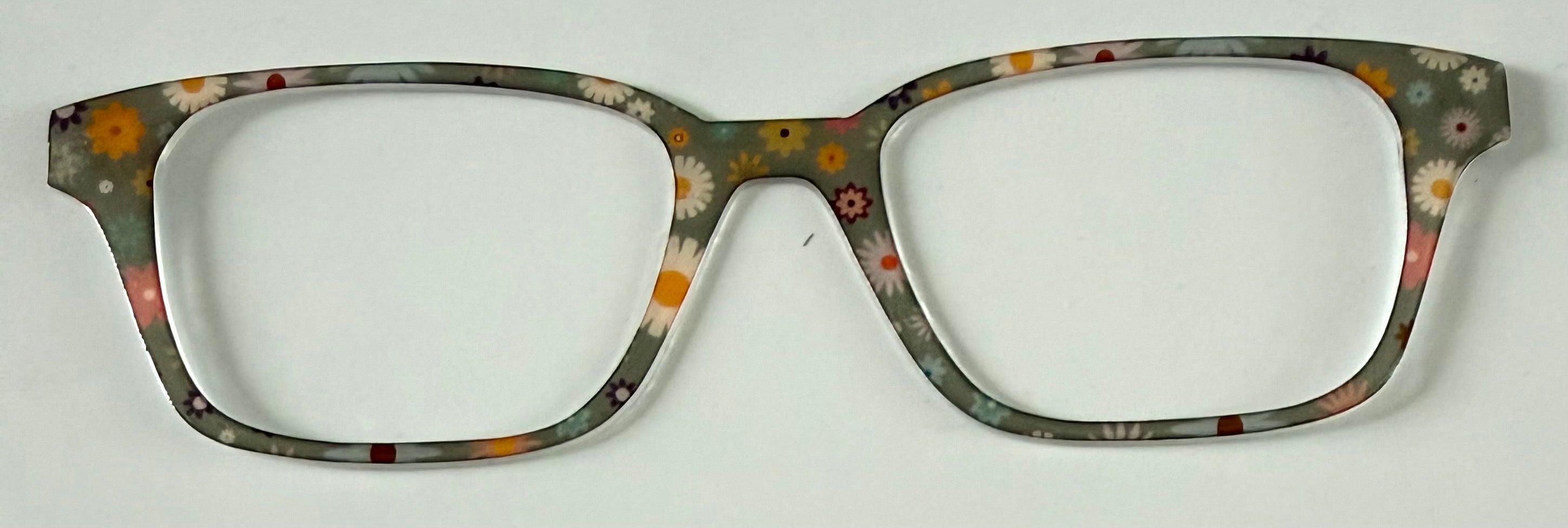 Finley Topper; flowers on army green
