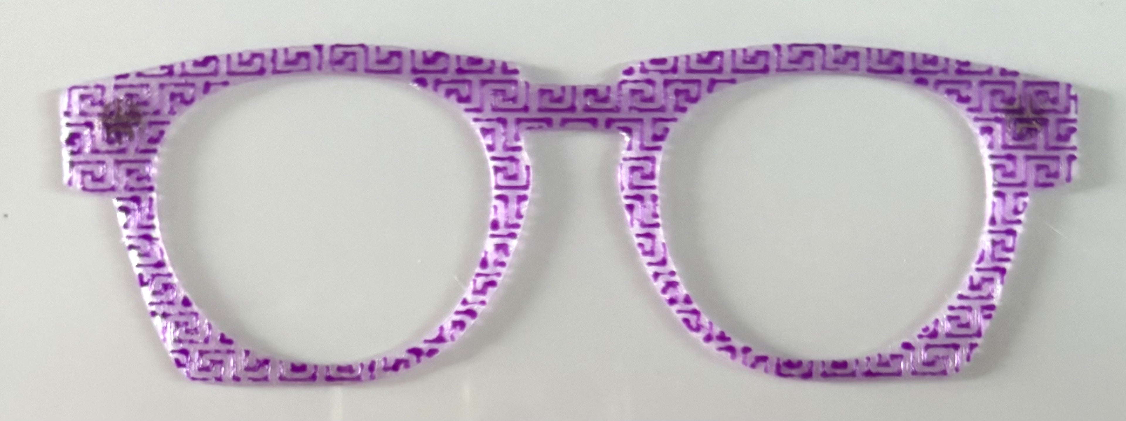 Soto Topper; Busy Bee; purple geometric design