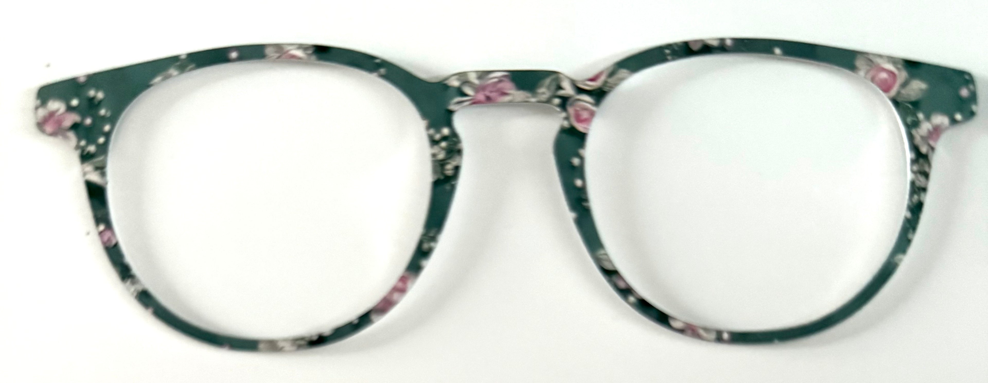 Soto Topper; Metal; roses on sage green