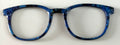 Soto Topper; blue/black glitter tort; resined