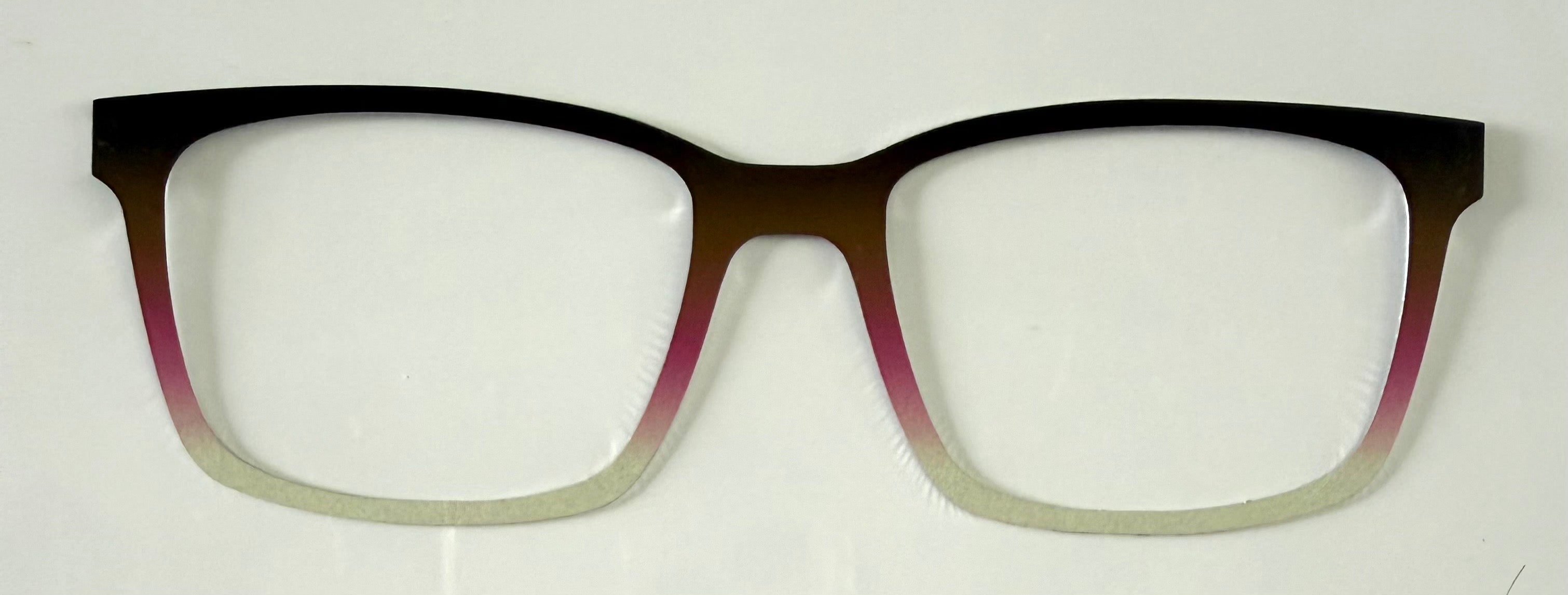 Kirby Topper; metal; burgundy to cream gradient