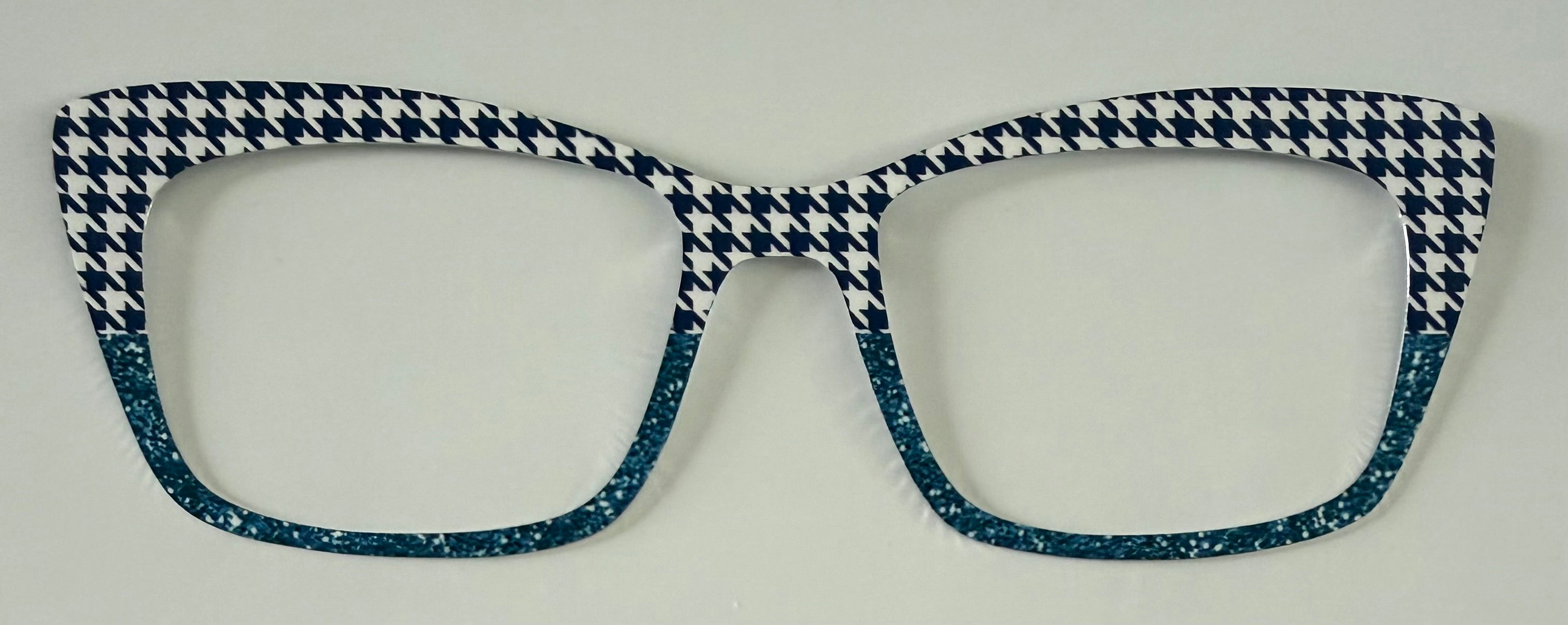 Kirby Topper; Metal; hybrid; houndstooth/blue glitter split
