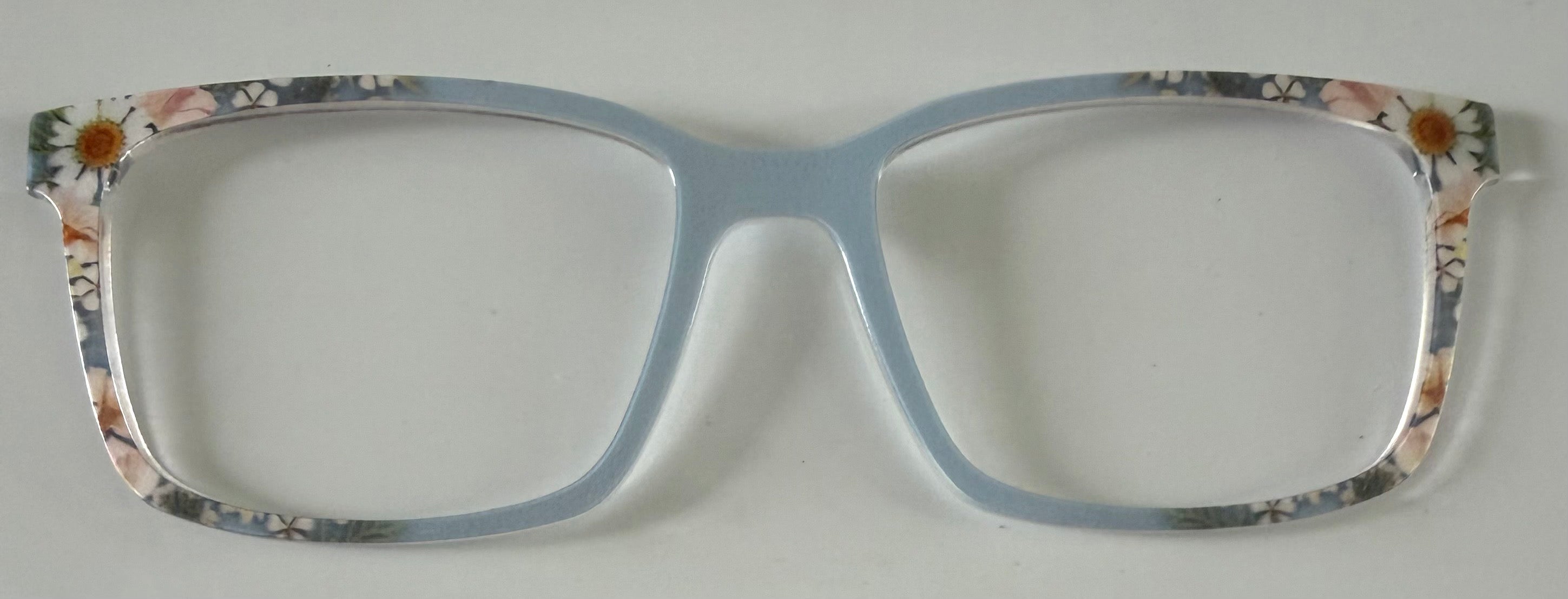 PAIR Kirby Topper; light blue vertical fade with wildflowers