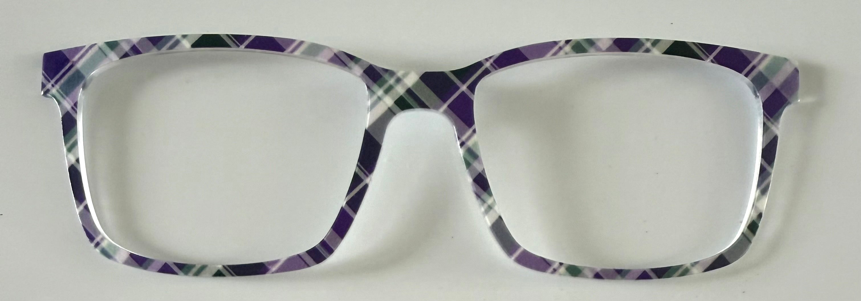 PAIR Kirby Topper; purple/green/white plaid fade