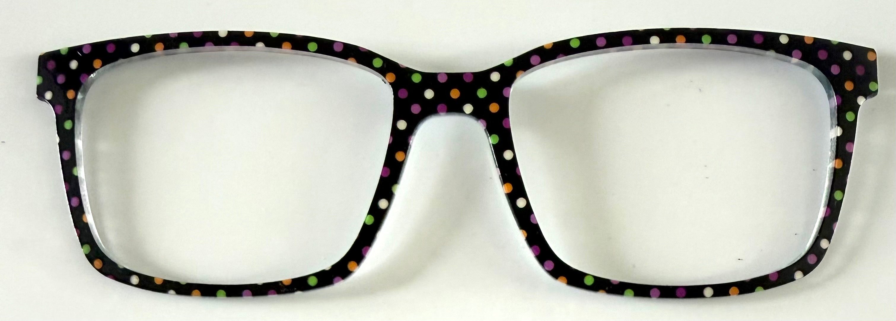 PAIR Kirby Topper; Halloween themed polka dots