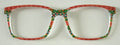 PAIR Kirby Topper; red and green geometric design