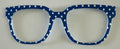 Murphy Topper; blue and white polka dot