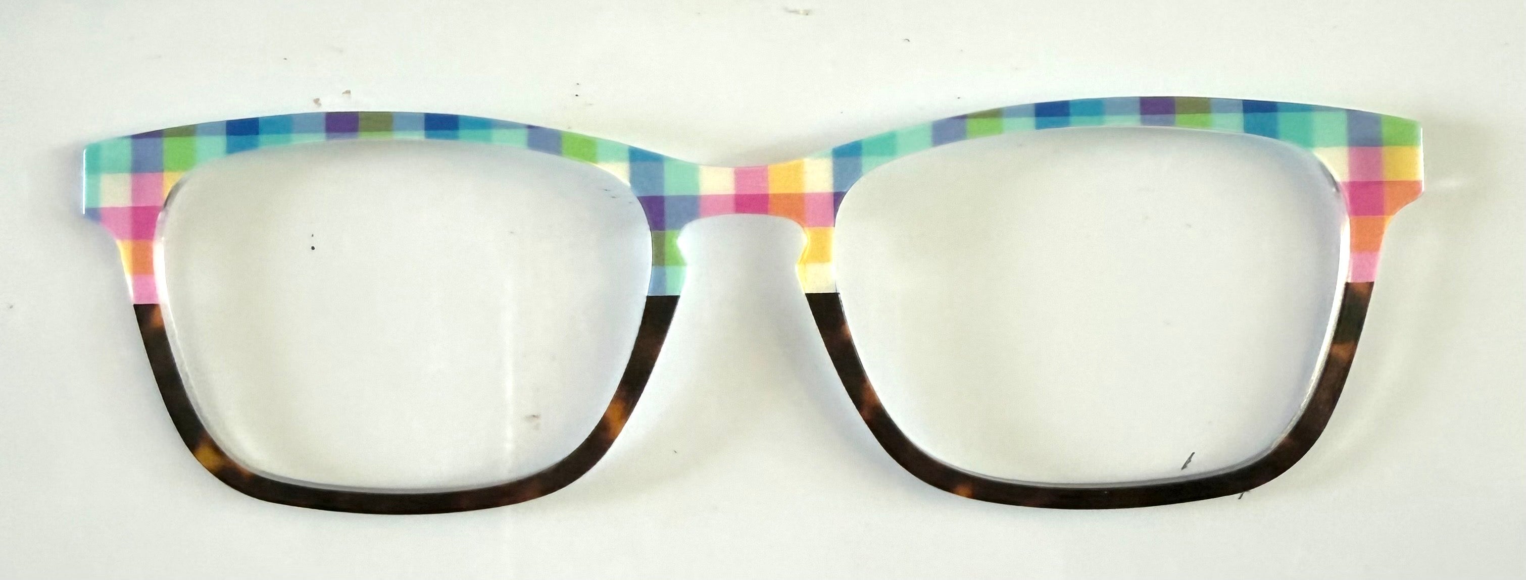 PAIR Casper Topper; pastel checkered/tort split