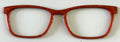 Casper Topper; orange/red glitter