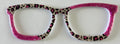 Casper Topper; thick; pink glitter/cheetah print diagonal blocks