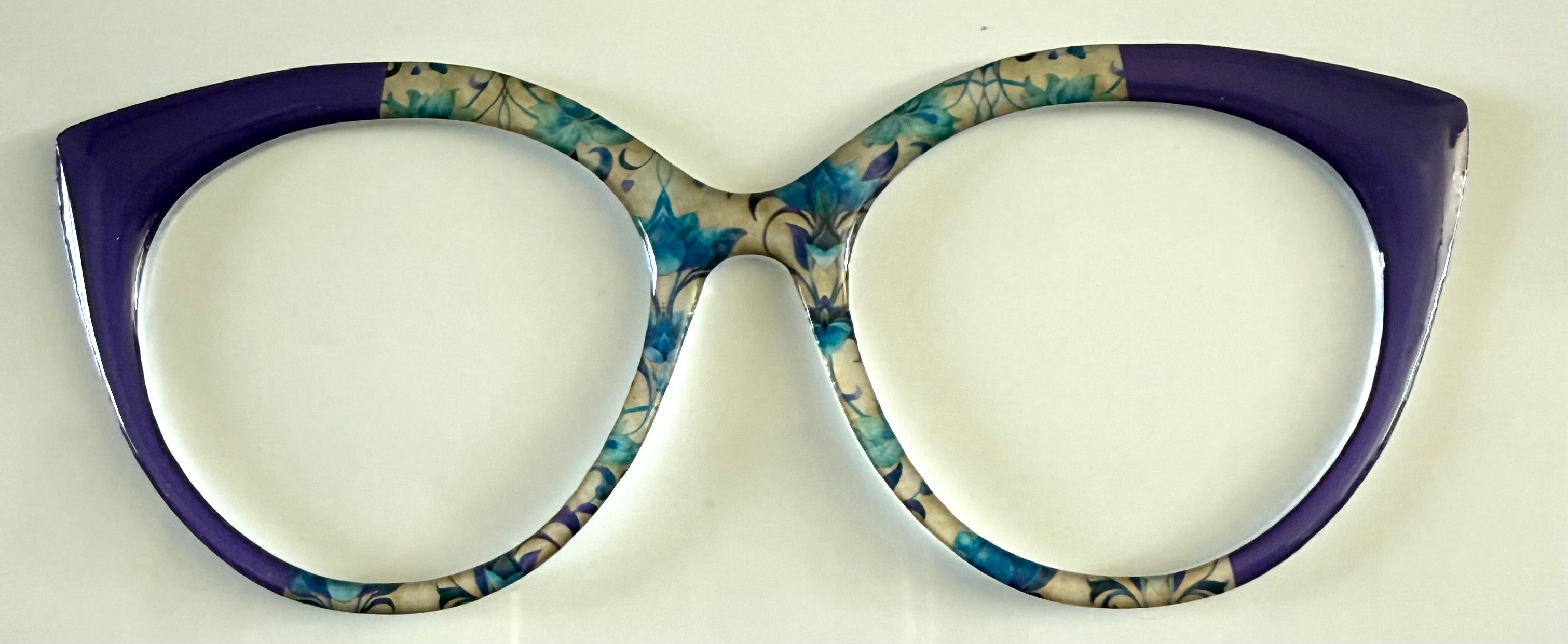 NEW Zuri Topper; Framefetti; blue flowers/blue vertical split