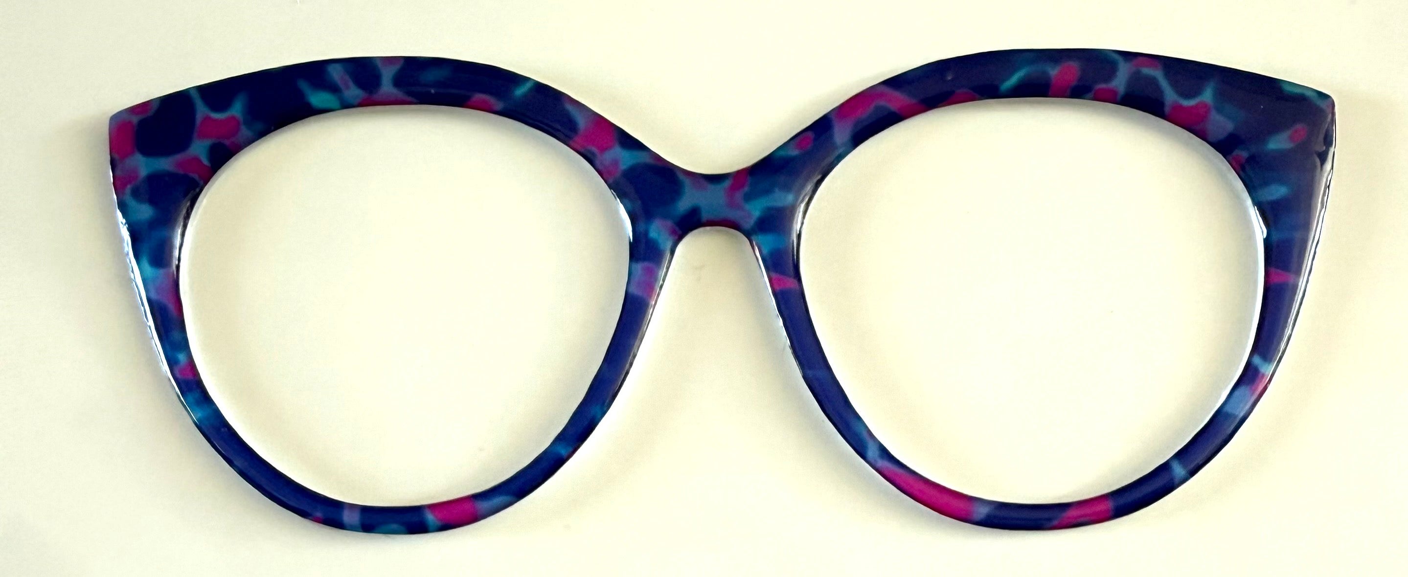 NEW Zuri Topper; Framfetti; blue and pink ink blots