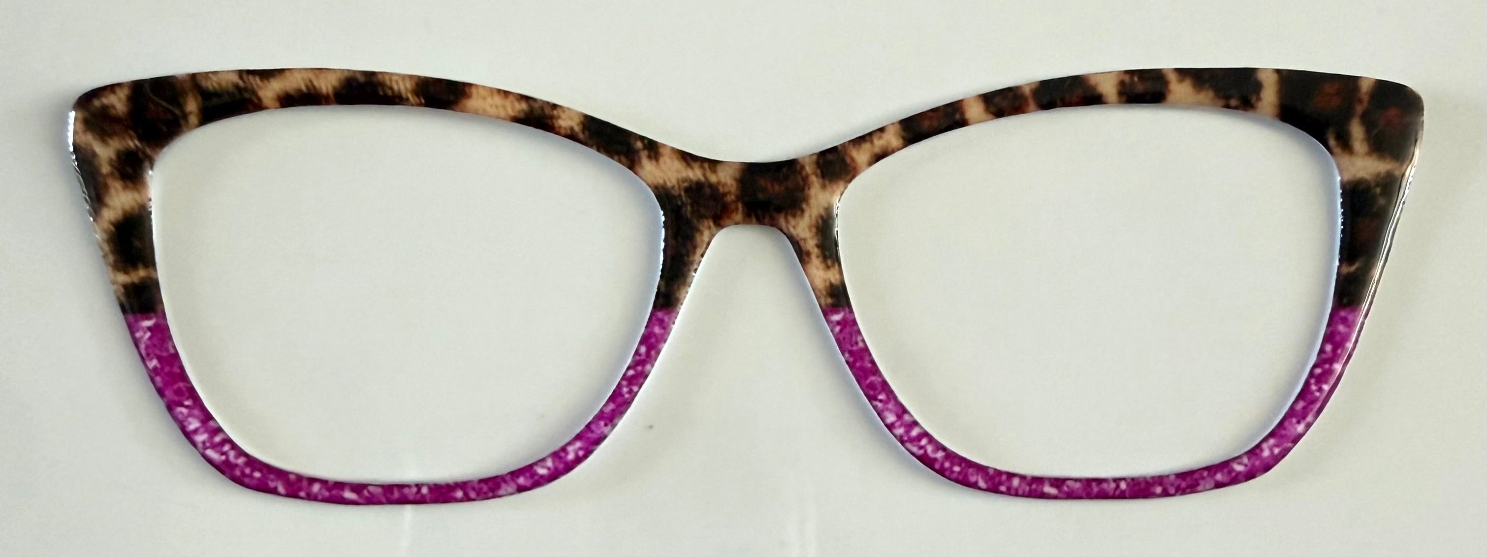 Wanda Topper; animal fur/purple glitter split